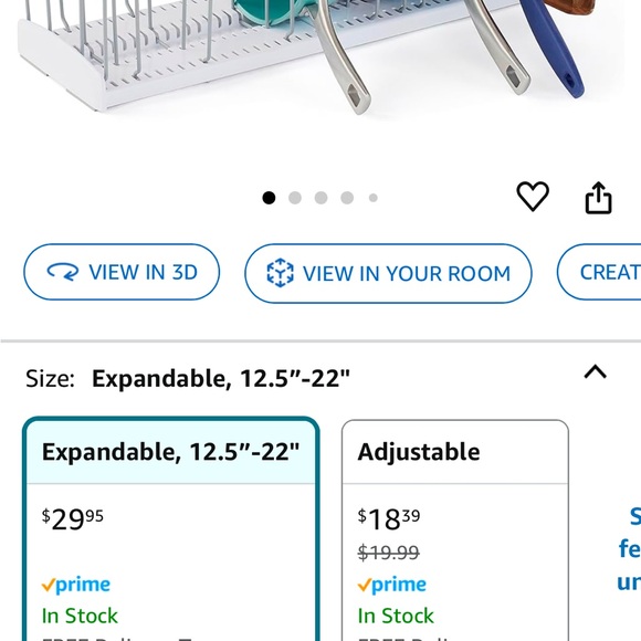 Cookware Rack Adjustable Storage - Picture 3 of 3